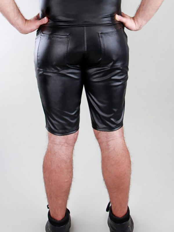 Vegan Leather Bermuda Shorts