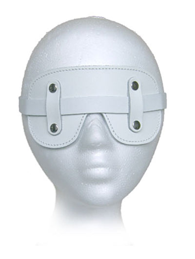 White Leather Bondage Blindfold