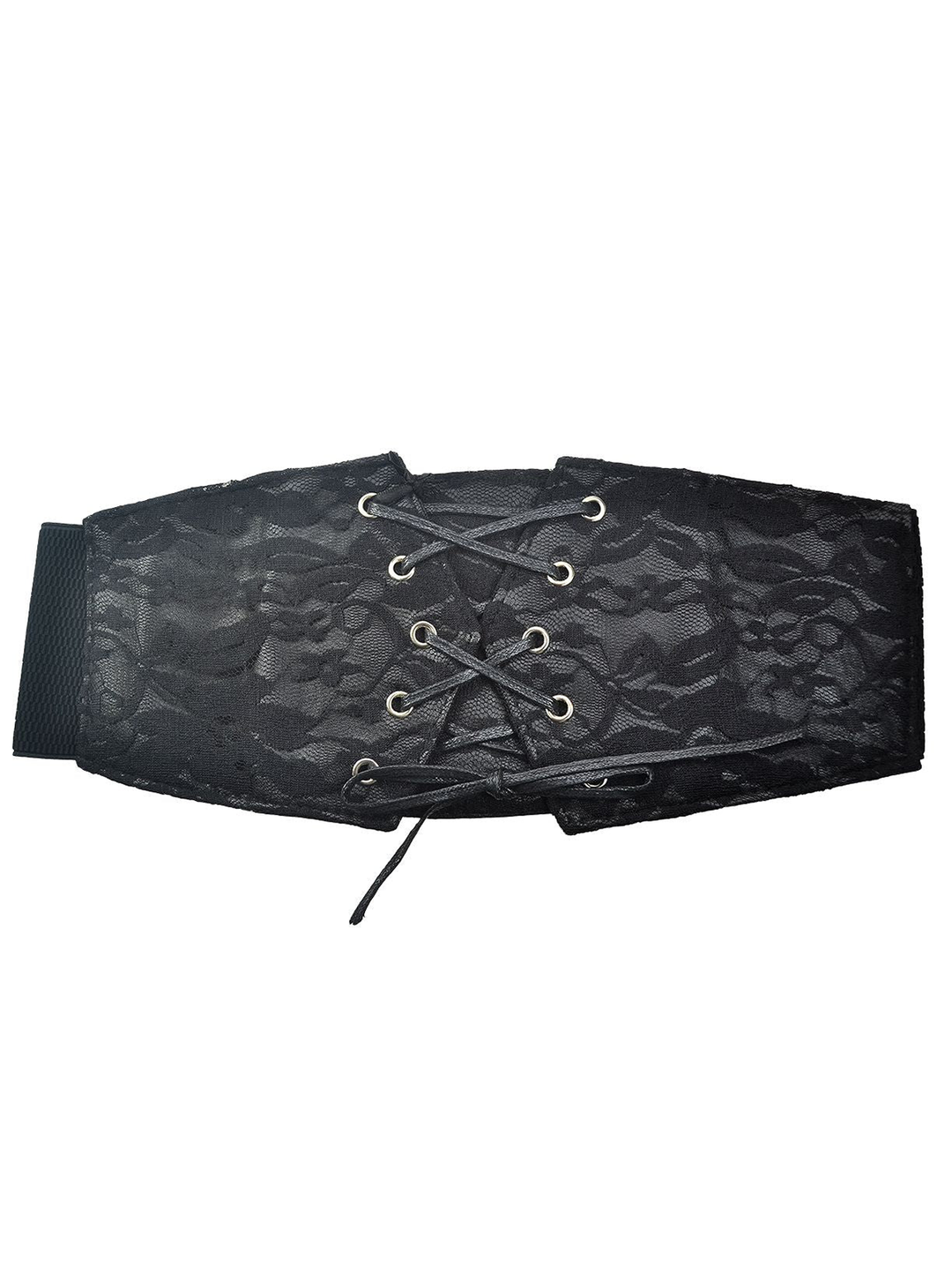 Vegan Leather And Lace Corset Belt