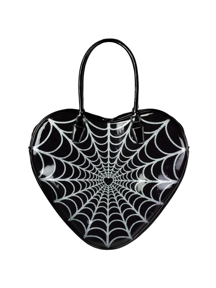 Spiderweb Sparkle Heart Bag