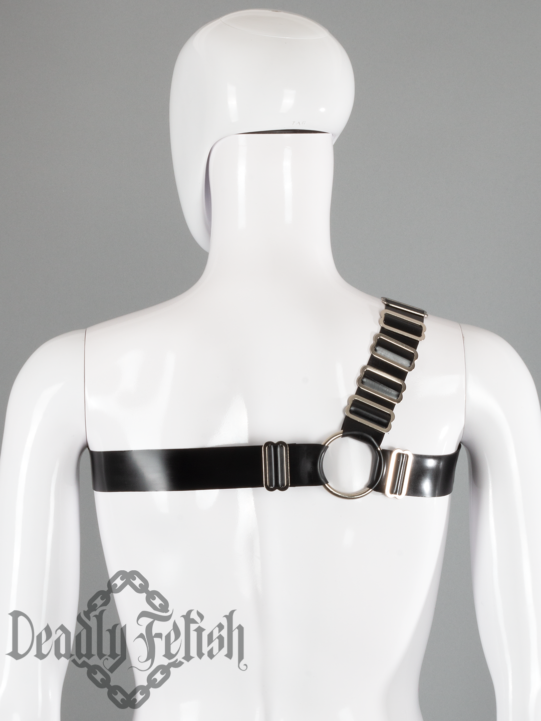 Deadly Fetish Latex: Basic Harness #39 with Additional Sliders