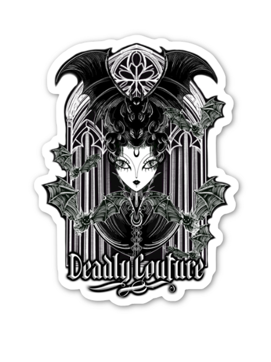 Deadly Couture Bat Lady Sticker