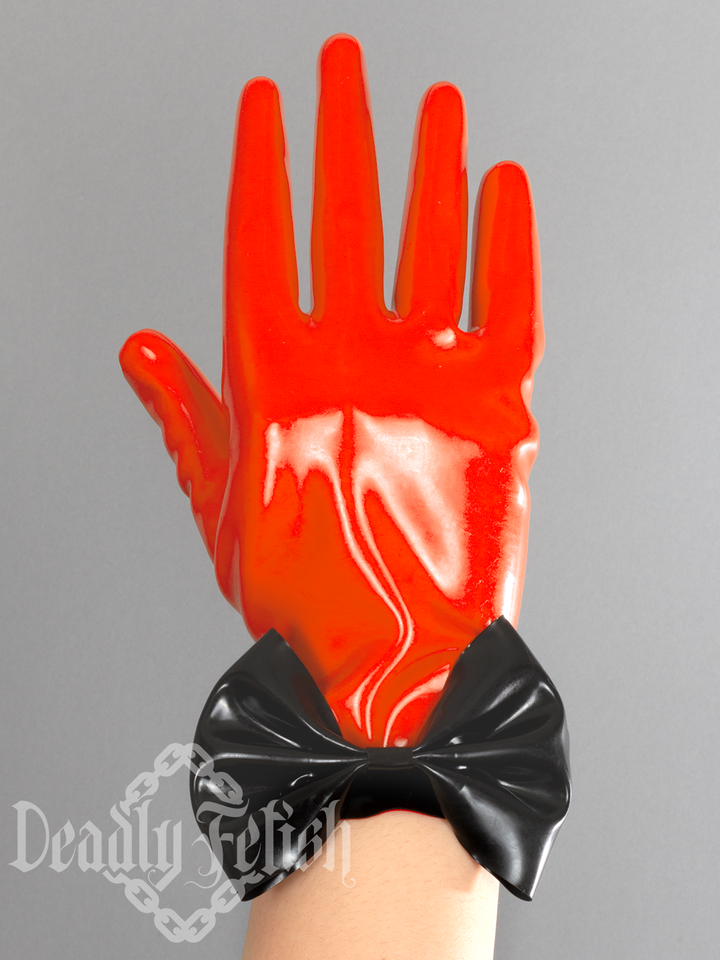 Deadly Fetish Made-To-Order Latex: Gloves With Bows