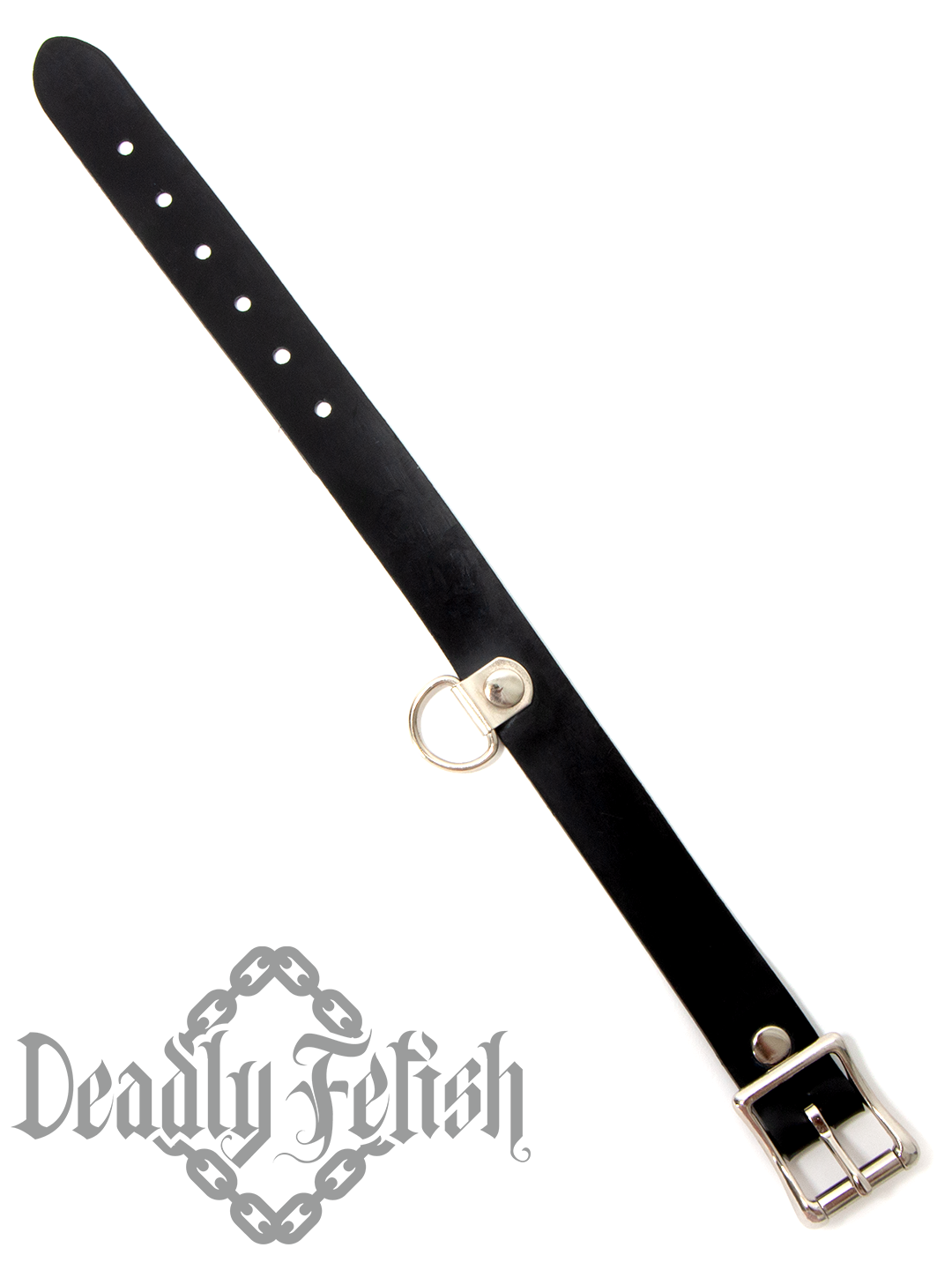 Deadly Fetish Made-to-Order Latex: Basic Drop D-Ring Choker