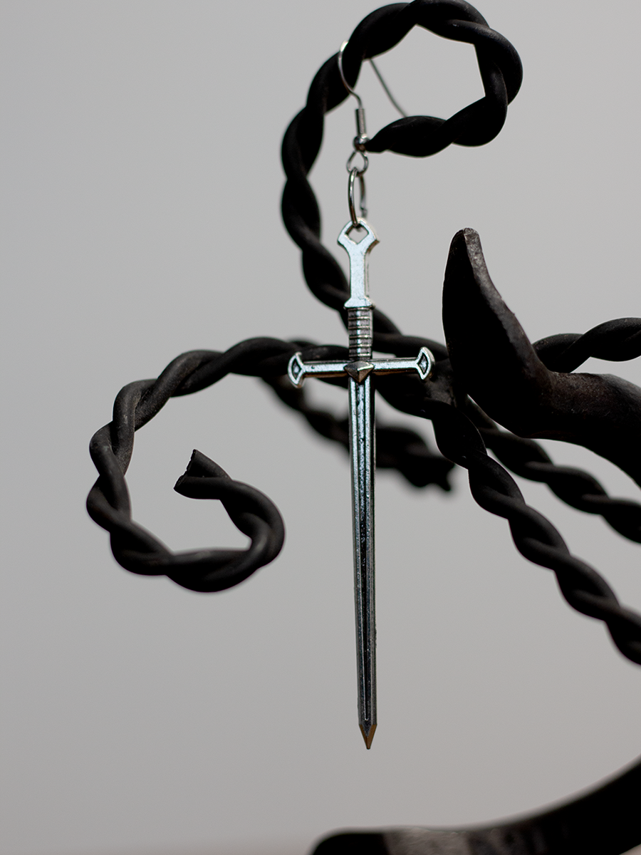 Oversized Sword Earring
