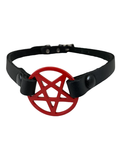 Leather Pentagram Collar