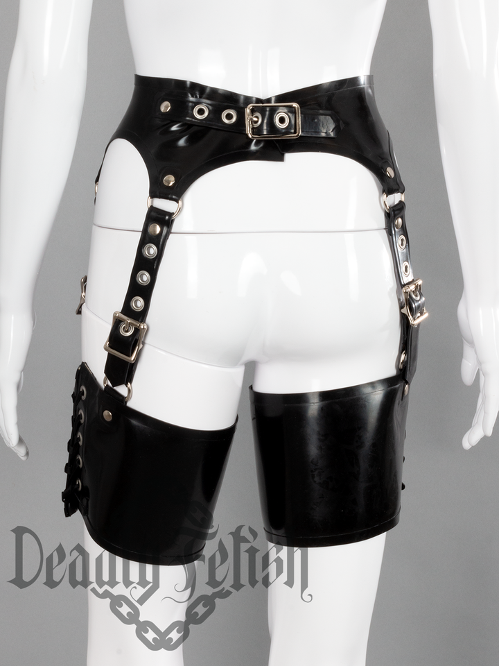 Deadly Fetish Latex: Harness Addition #04 Side Laced Leg Braces