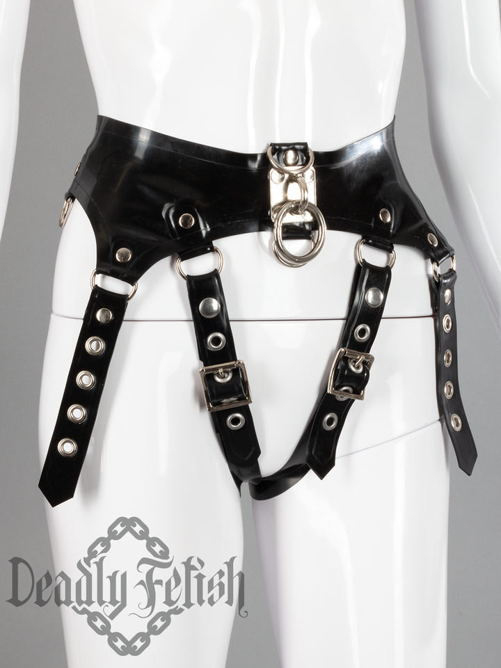 Deadly Fetish Made-To-Order Latex: Harness Addition #10 Double Ended Buckle Straps