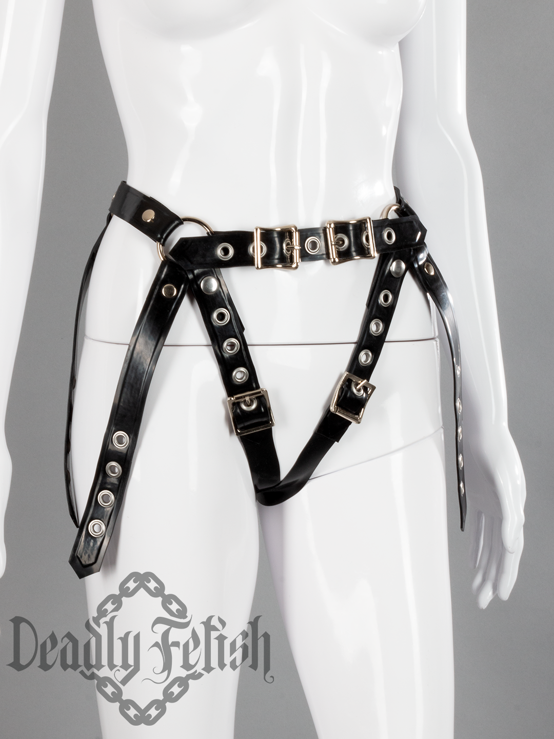 Deadly Fetish Made-To-Order Latex: Harness Addition #10 Double Ended Buckle Straps