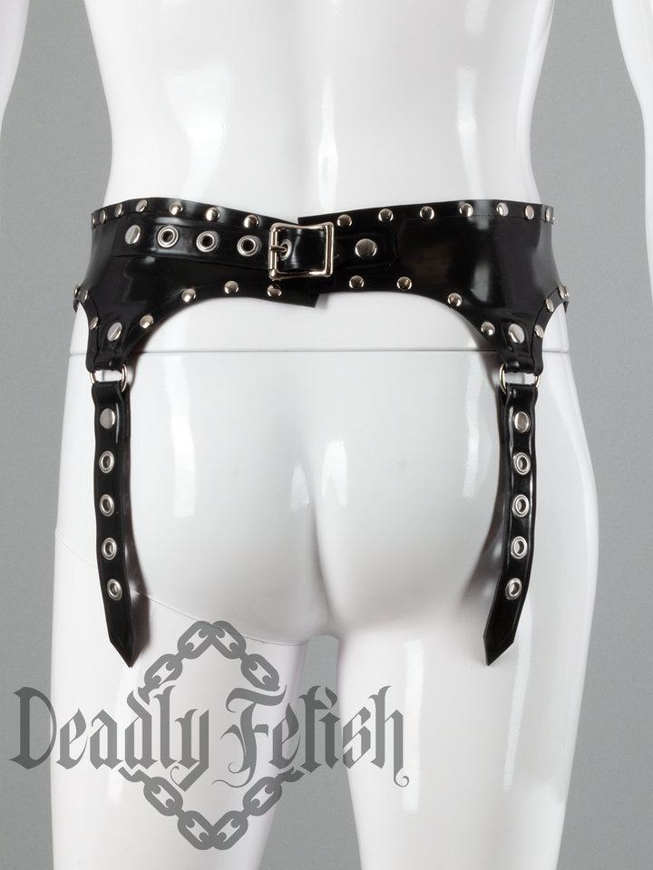 Deadly Fetish Made-To-Order Latex: Harness #73 with Rivets