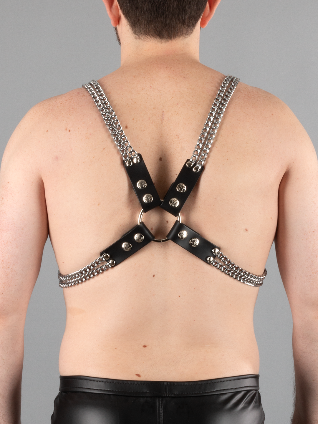 Double Chain Harness with Leather Accents