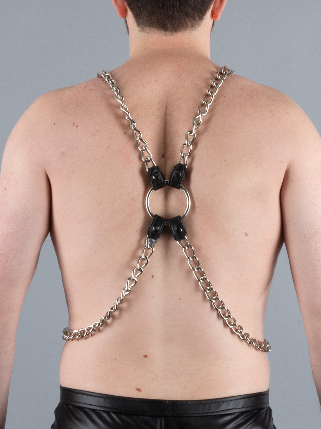Chain Harness with Leather Accents