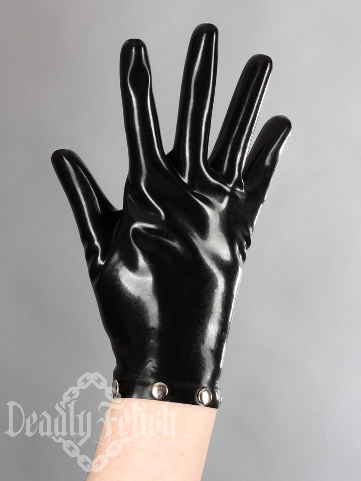 Deadly Fetish Made-To-Order Latex: Gloves With Rivets