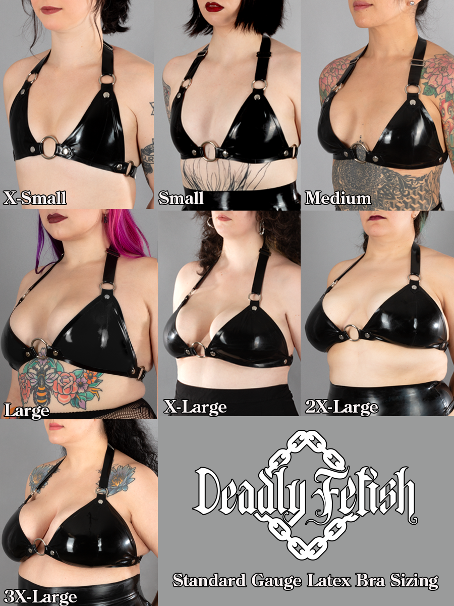 Deadly Fetish Made-to-Order Latex: Bra #08 with Bat Bows