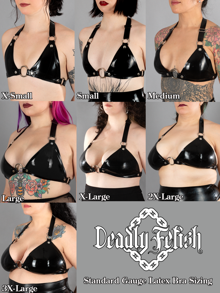 Deadly Fetish Latex: Bra #08 with Bat Bows