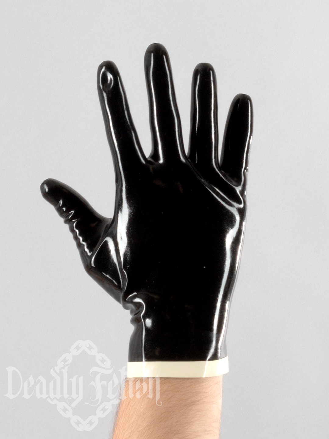 Deadly Fetish Made-To-Order Latex: Gloves With Trim