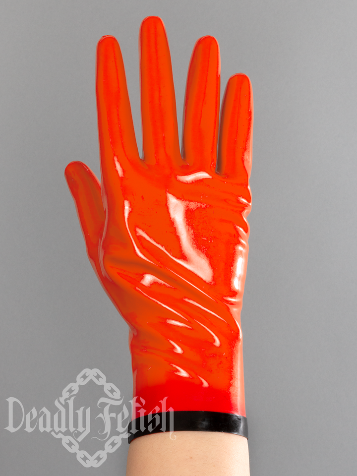 Deadly Fetish Made-To-Order Latex: Gloves With Trim