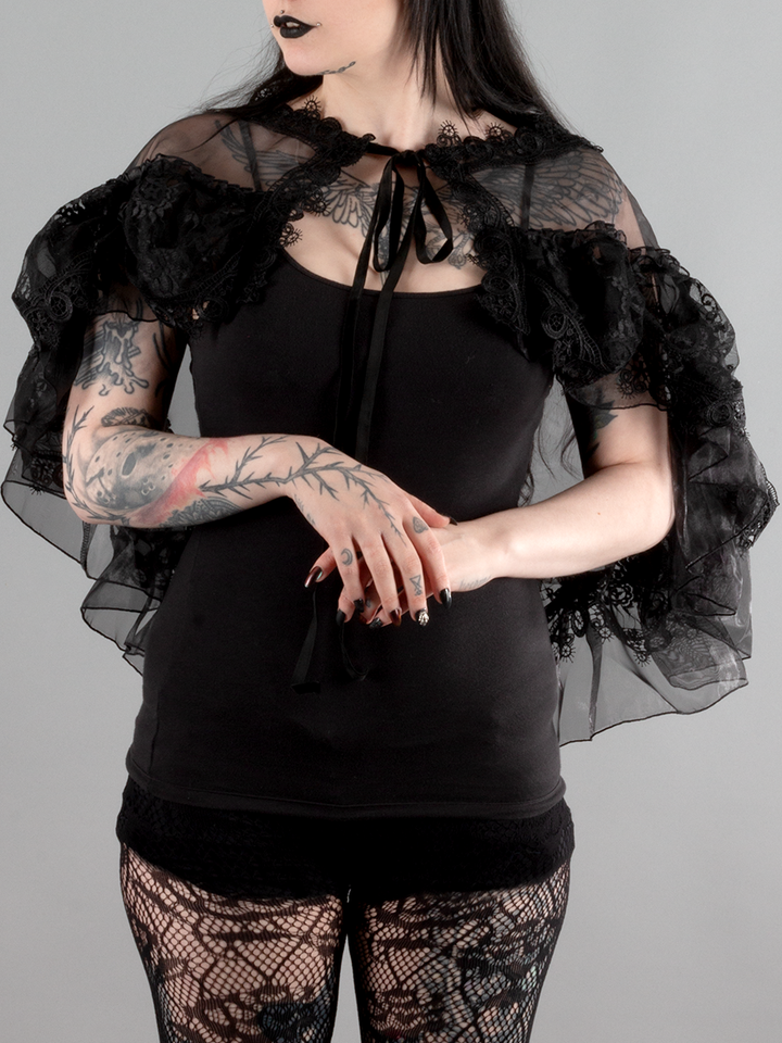 Organza and Lace Capelet