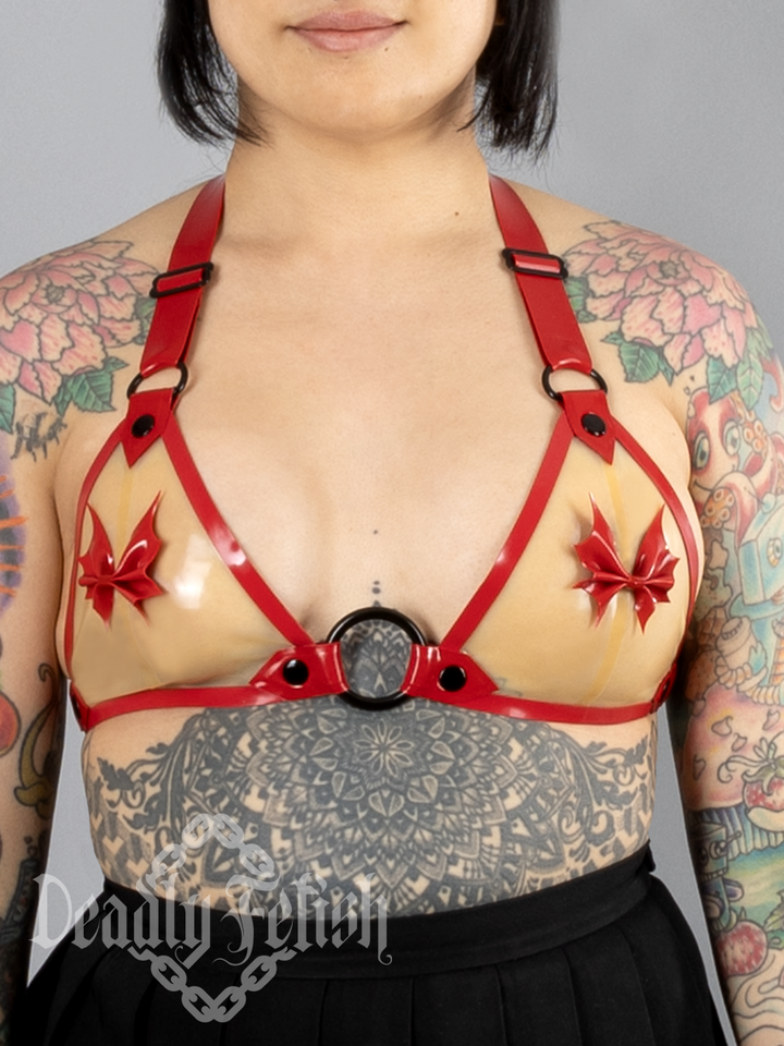 Deadly Fetish Latex: Bra #08 with Bat Bows