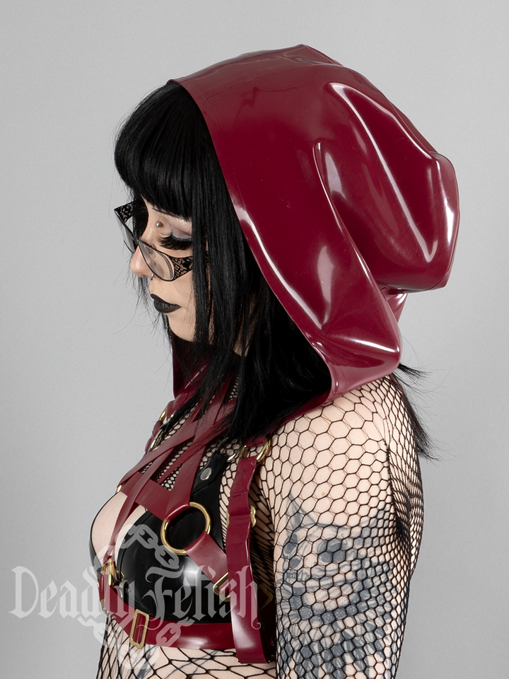 Deadly Fetish Made-To-Order Latex: Harness Addition #19 Clip-On Hood