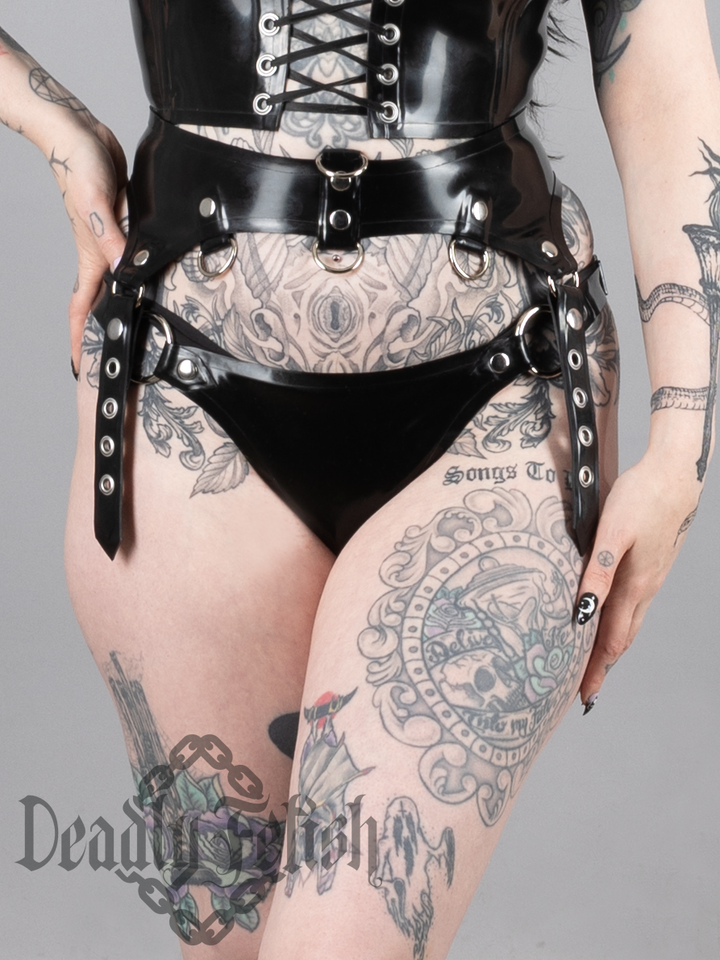 Deadly Fetish Latex: Harness #73 with Snap on Straps