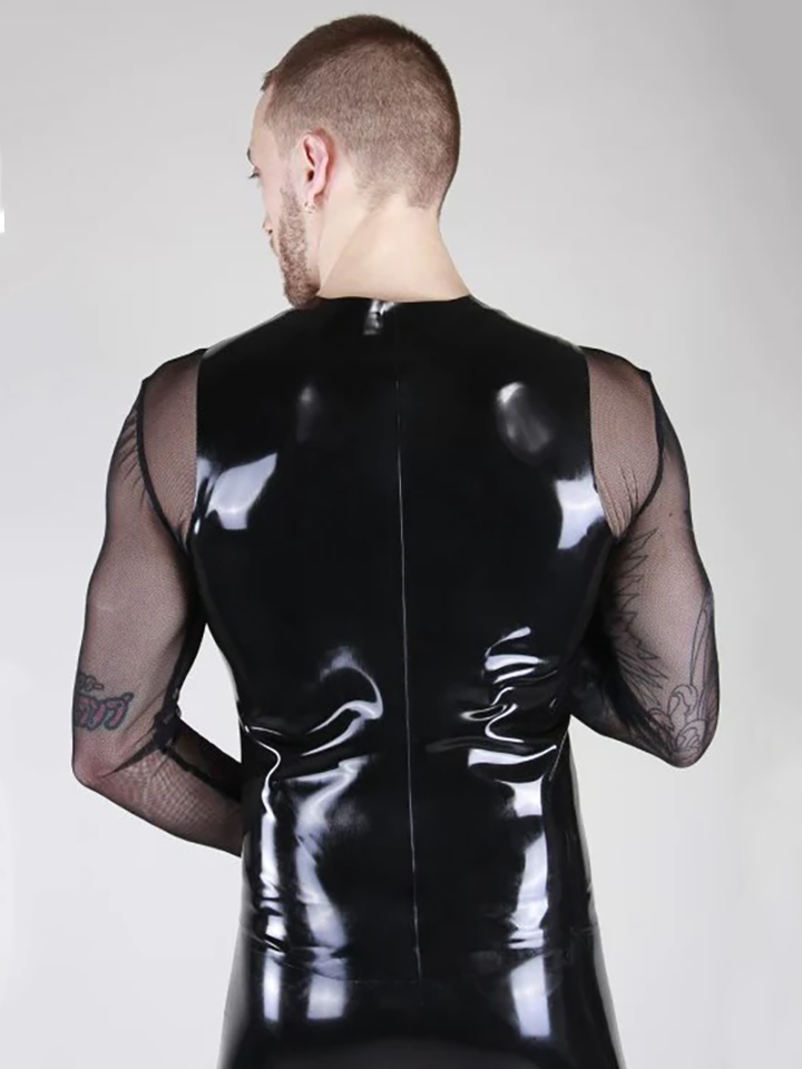 Latex Vest with Snap Front