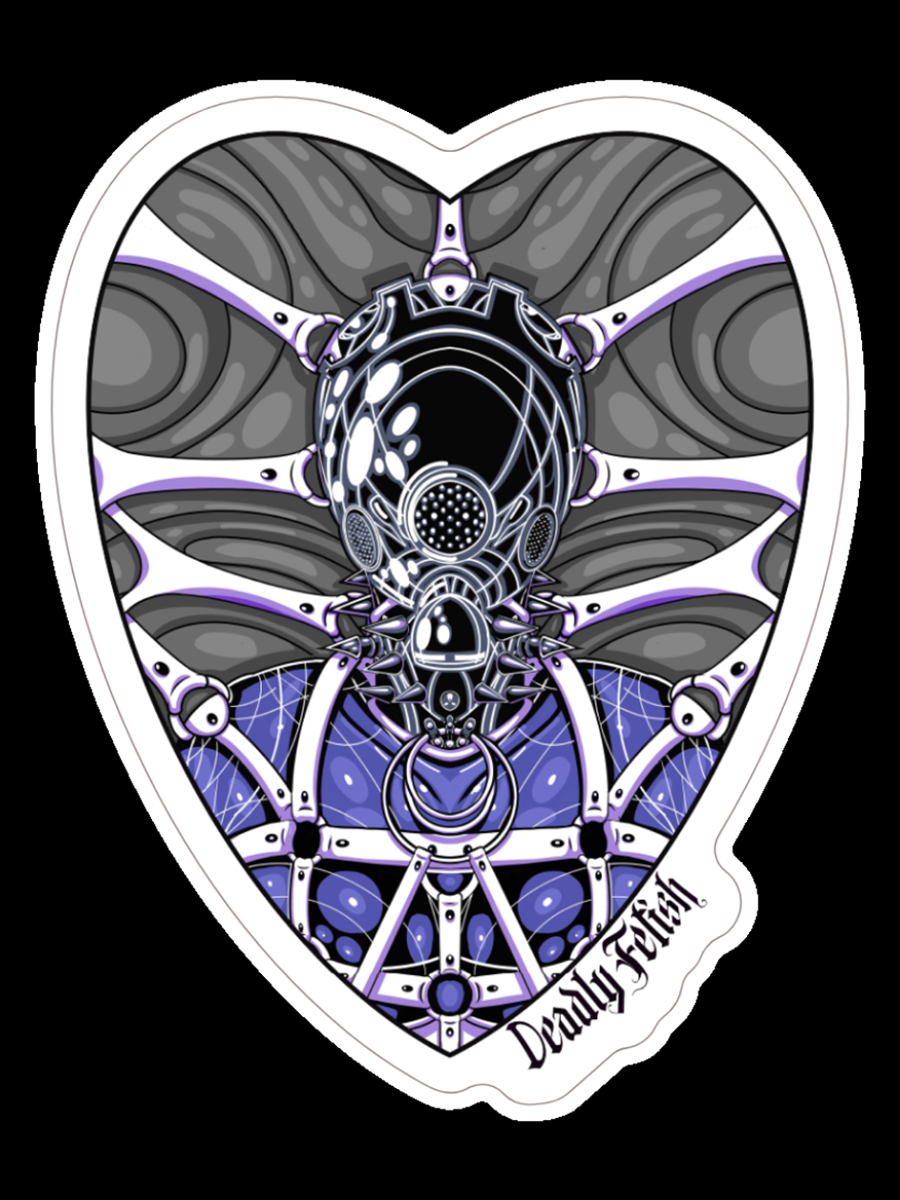 Deadly Fetish Bound Gasmask Sticker