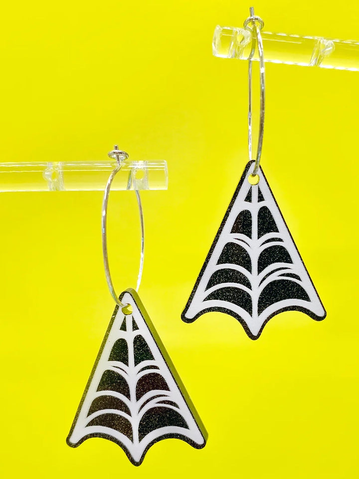 Spiderweb Hoop Earrings