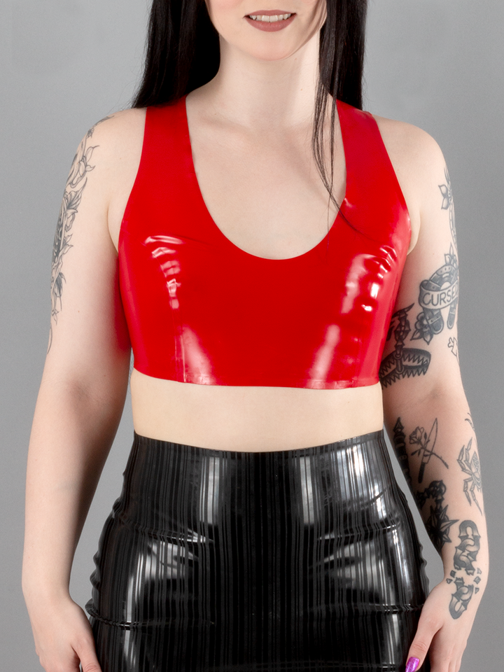 Latex Cropped Tank Top