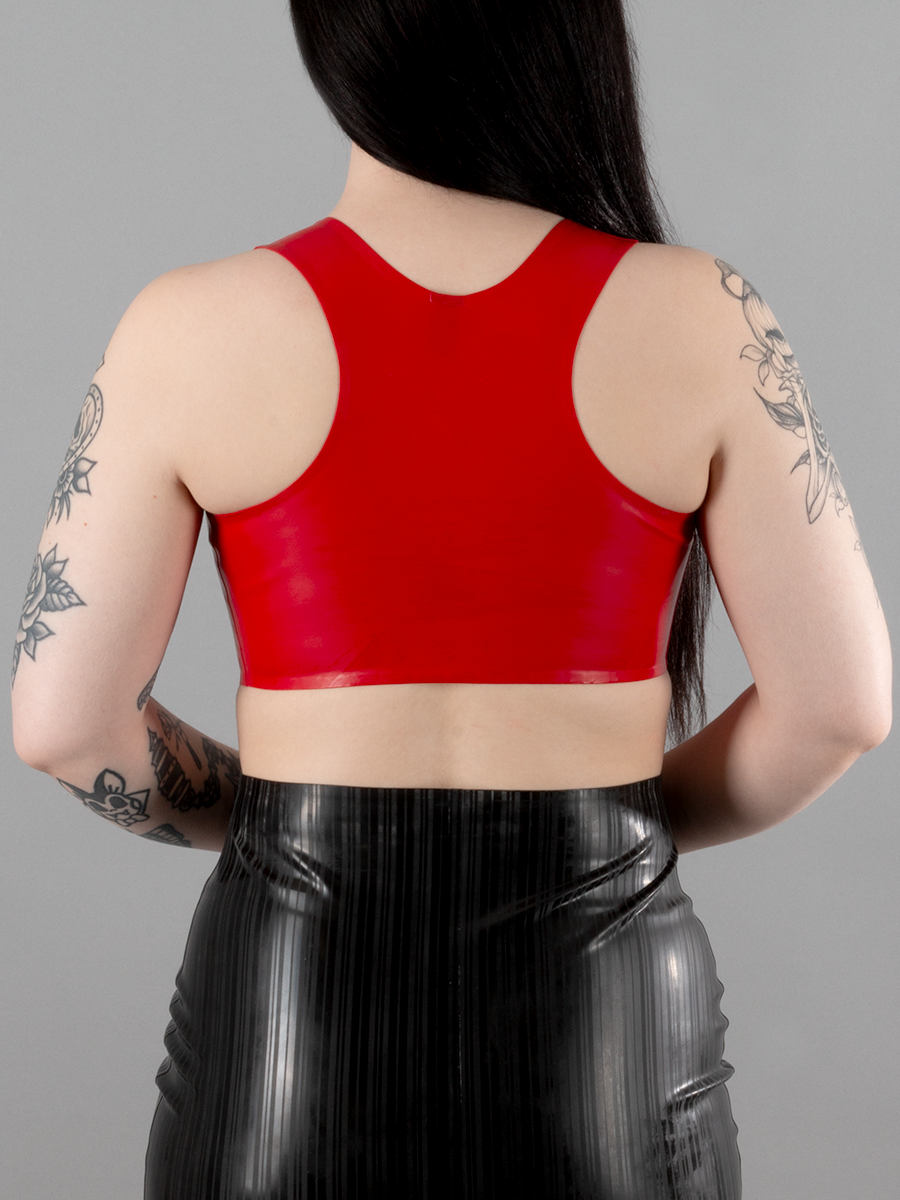 Latex Cropped Tank Top