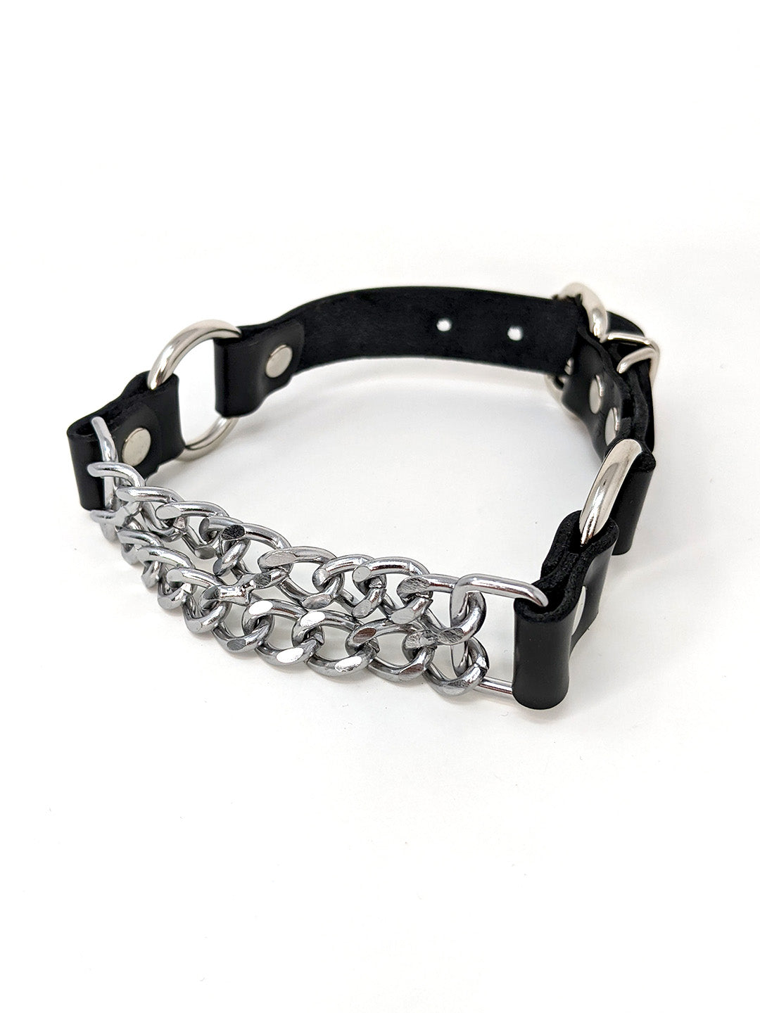 Double Chain Halter Ring Collar