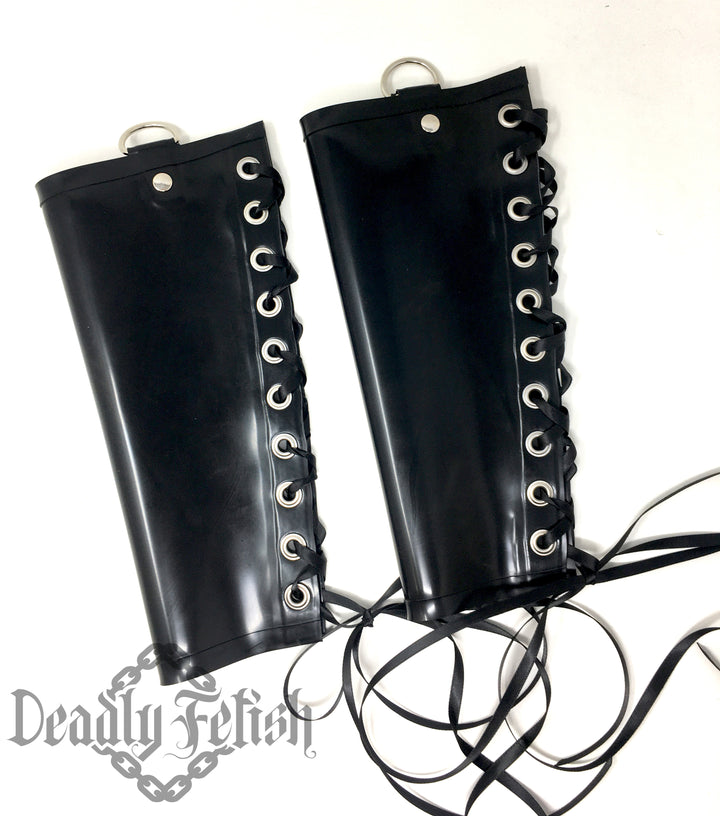 Deadly Fetish Latex: Harness Addition #06 Lower Side Laced Leg Braces