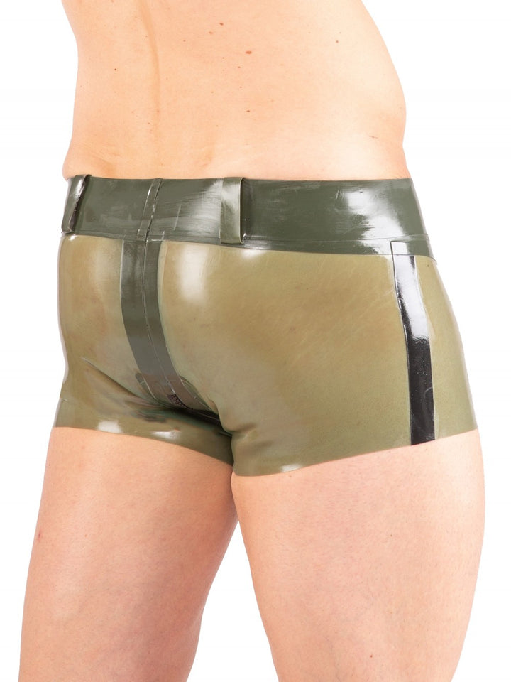 Green Latex Army Shorts