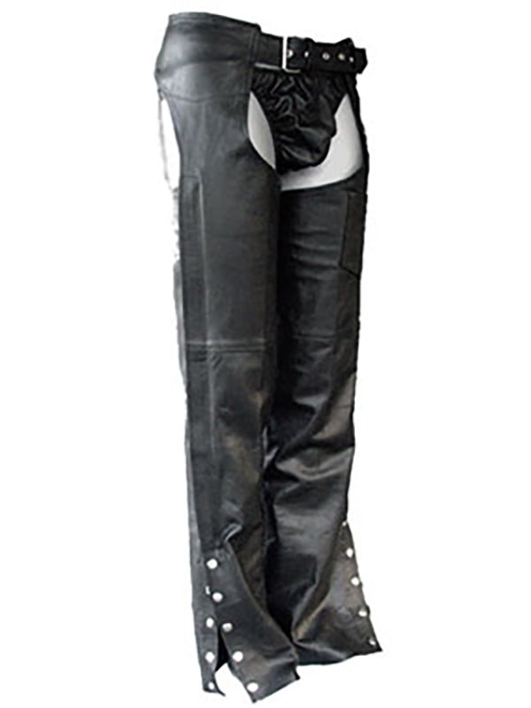 Classic Black Leather Chaps