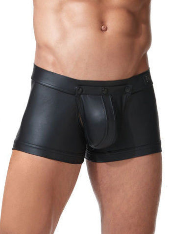 Detachable Matte Wetlook Boxer Brief and Open Back
