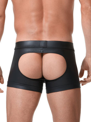 Detachable Matte Wetlook Boxer Brief and Open Back