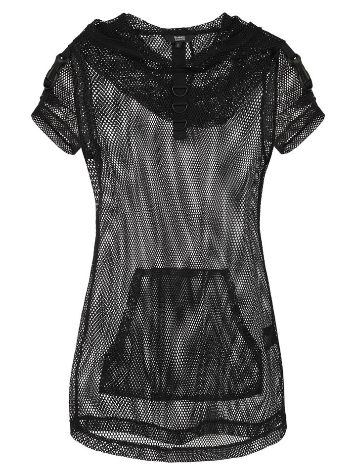 Net Short Sleeved Hoodie