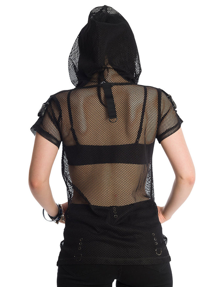 Net Short Sleeved Hoodie