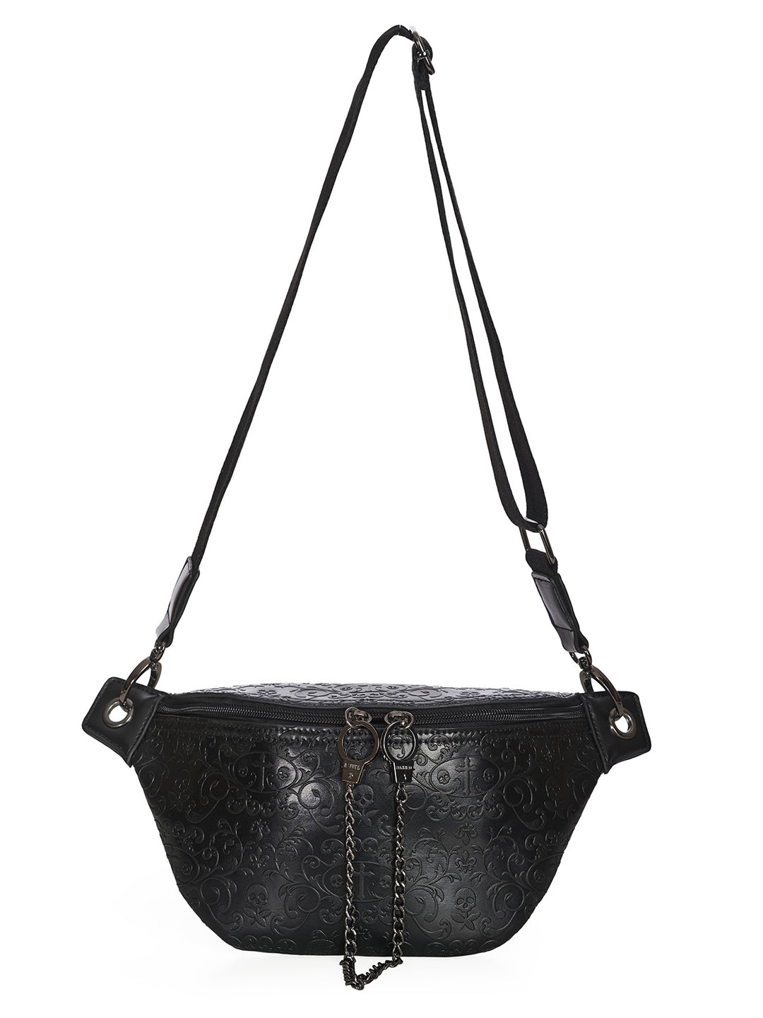 Damien Embossed Shoulder Bag