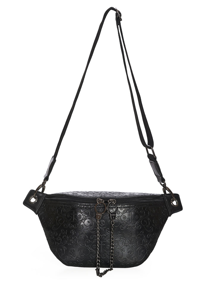 Damien Embossed Shoulder Bag