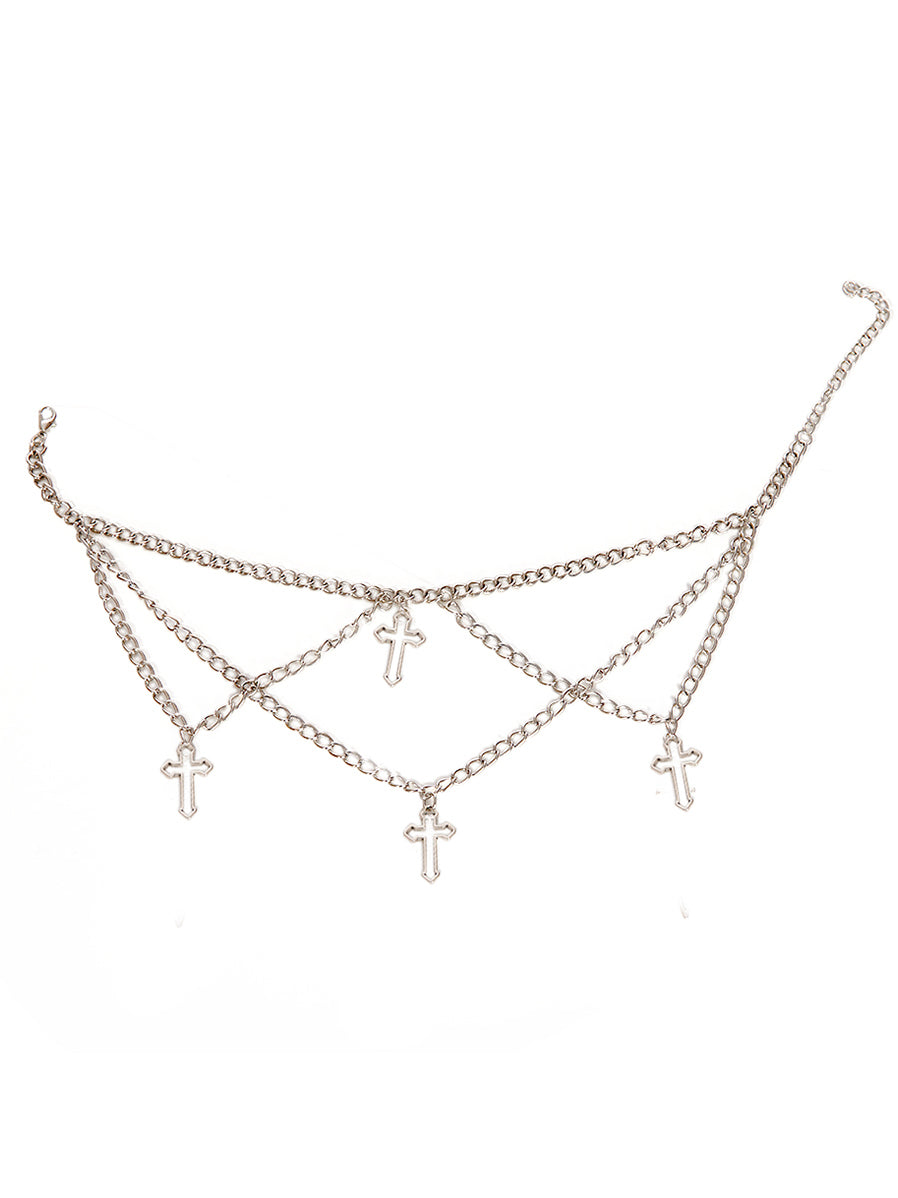 Layered Cross Necklace