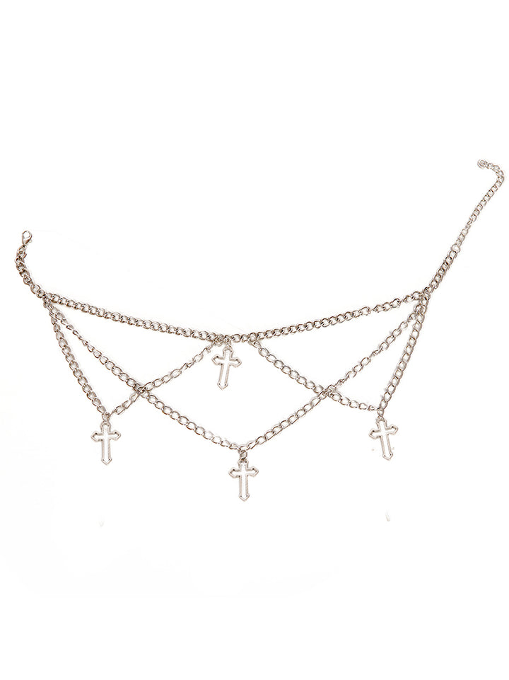 Layered Cross Necklace