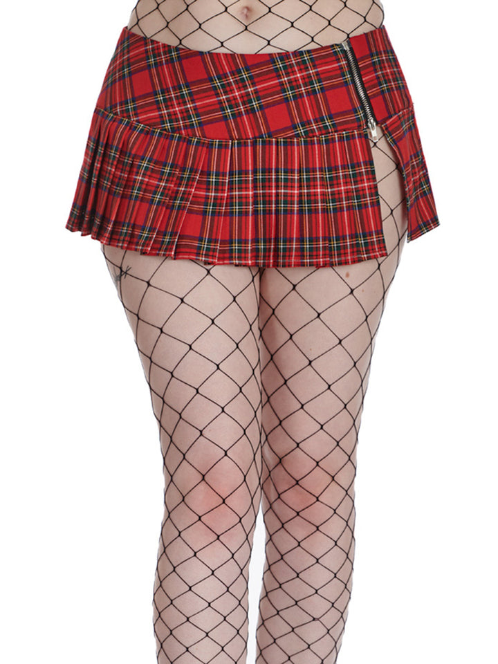 Plaid Micro Mini Skirt
