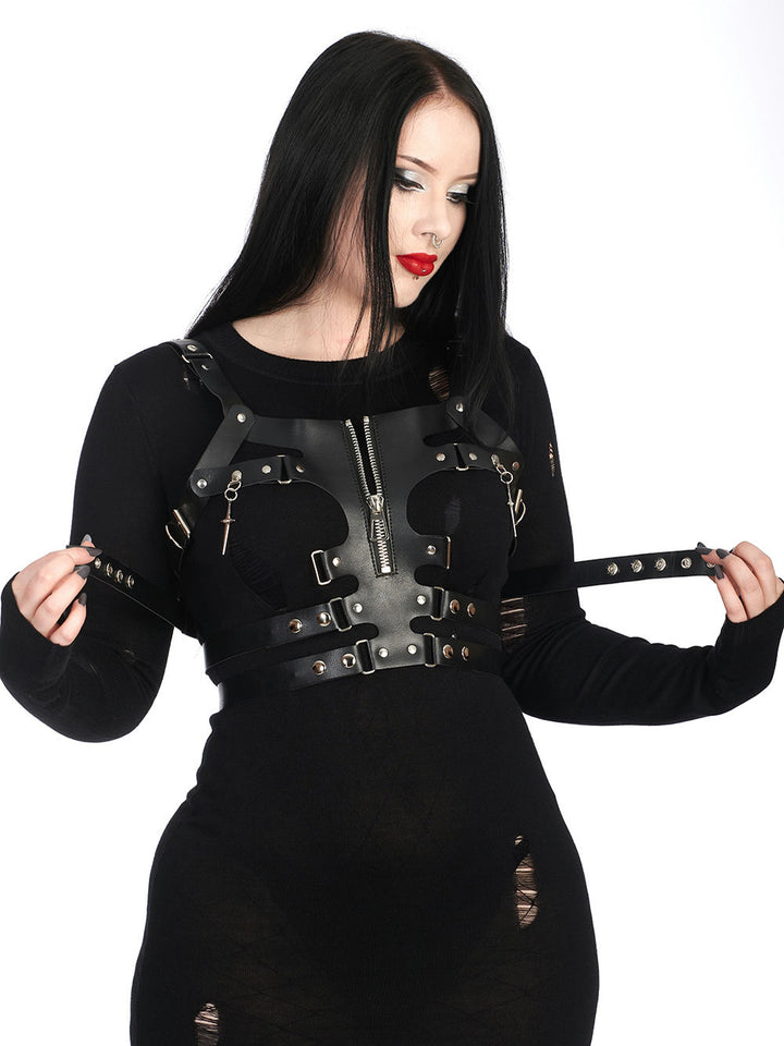 Black Angel Vegan Leather Harness