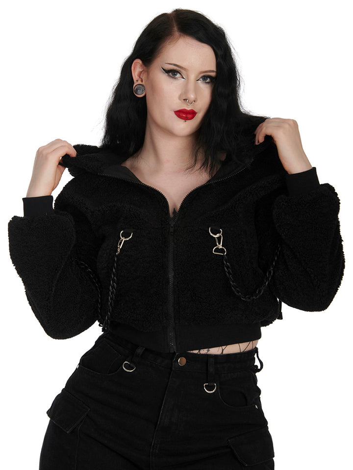 Vinnie Cropped Bunny Hoodie