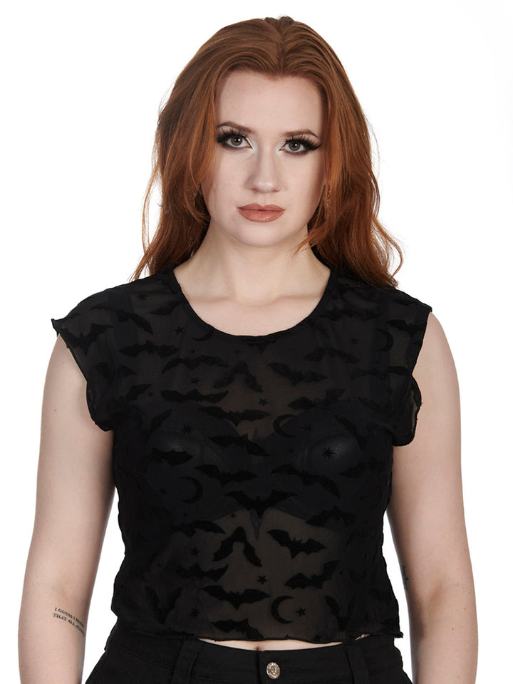 Sinead Bat Mesh Top