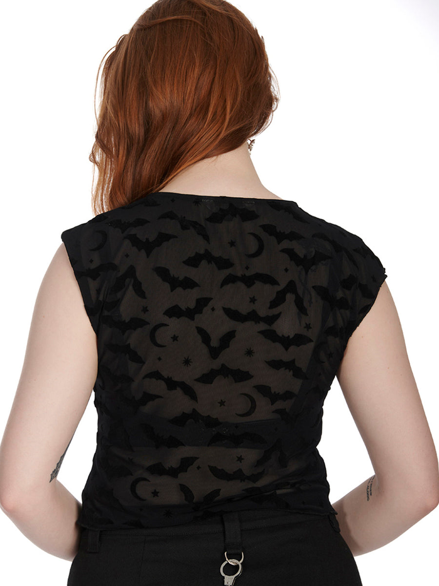 Sinead Bat Mesh Top