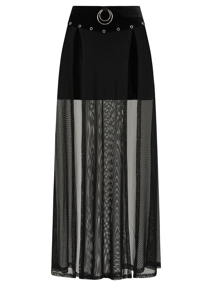 Obsidian Slit Skirt