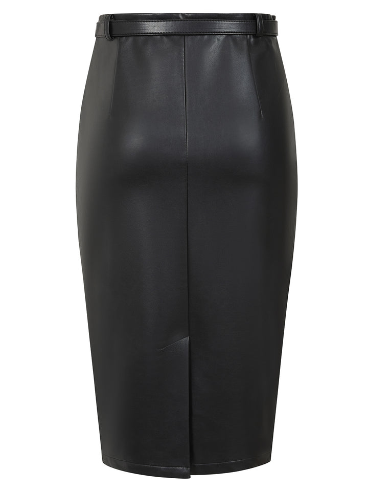 Ada Vegan Leather Pencil Skirt