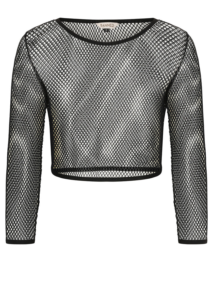 Metallic Net Crop Top